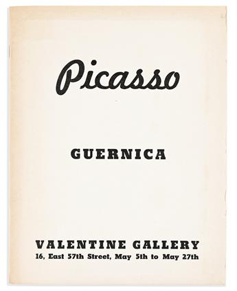 Picasso, Pablo (1881-1973) The Masterpiece Guernica, Exhibition Catalogue.                                                                       